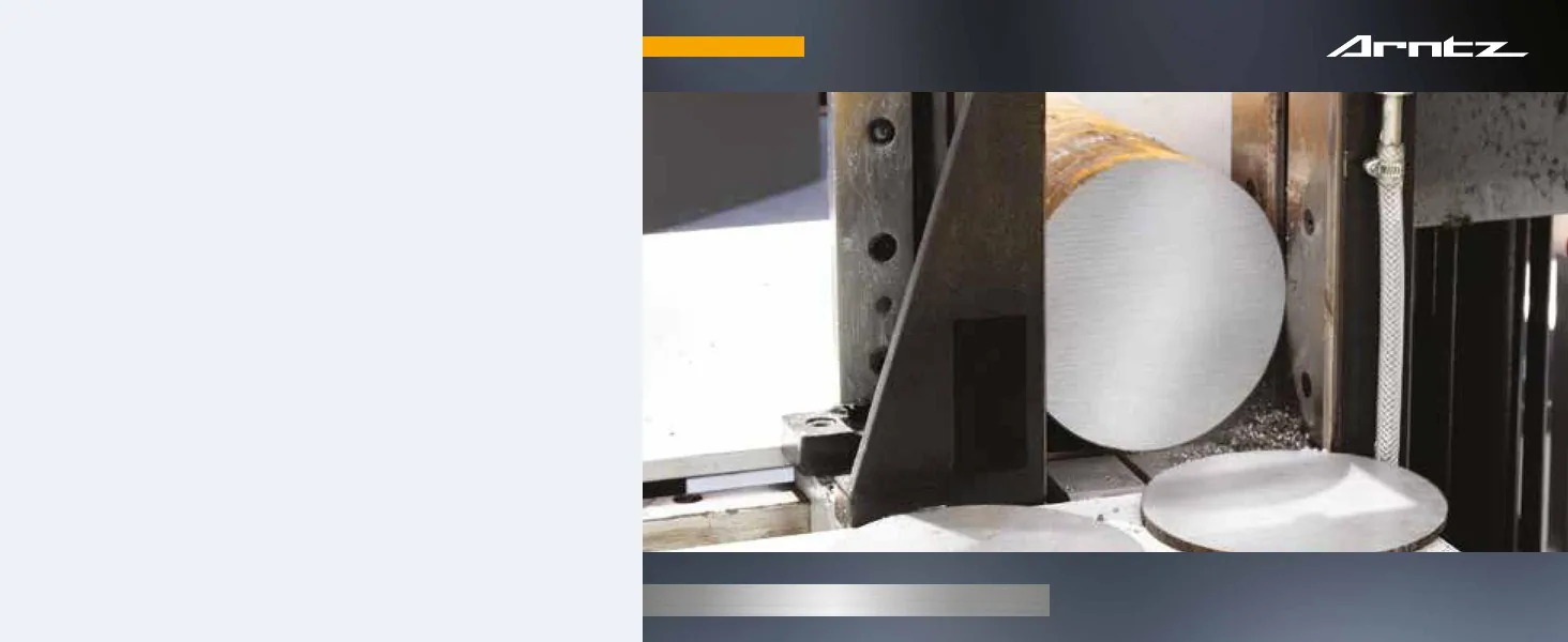 ARNTZ Logo, Anwendung des 440 X-CELL: Rundmaterial in der Bandsäge