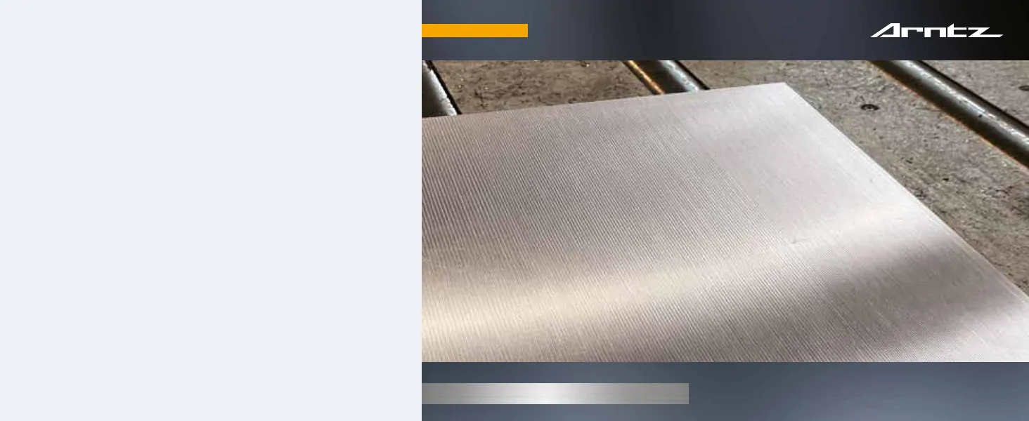 ARNTZ Logo, Anwendung des 540 X-CELL PRO: Gesägte Stahlplatte