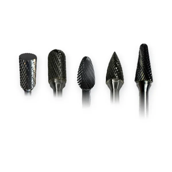 Frässtift-Satz Hartmetall Ø 12 mm, 5-tlg., Formen A, C, F, G, L