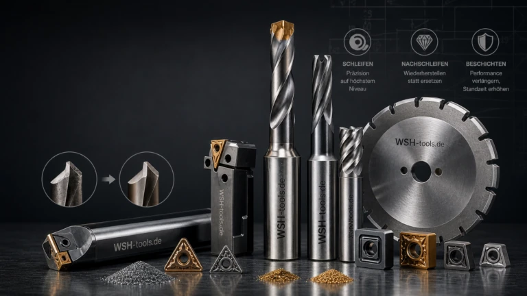 Schleifen, Schärfen und Beschichten von Werkzeugen bei WSH-Tools.de