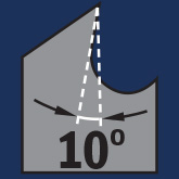 Spanwinkel 10°