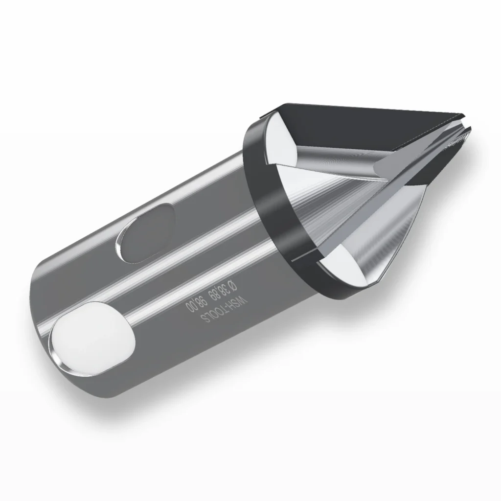 Kegelsenker 60° mit gelöteten Hartmetallplatten auf Stahlkörper (Computerdarstellung)
