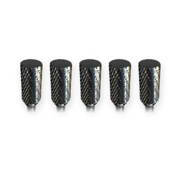 Hartmetall-Frässtift Form A Zylinder (ZYA) Ø 12 × 25 mm, Schaft 6 mm, Kreuzverzahnung – 5er-Pack