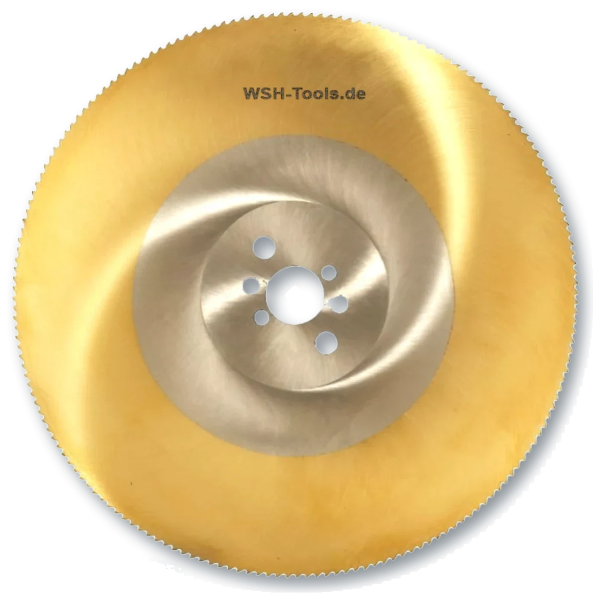 Metallkreissägeblatt aus HSS, PVD-beschichtet mit TiN (gold), von WSH-Tools.de – schärfen und neu beschichten im Schärfdienst